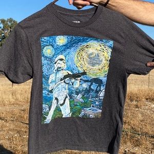 Star Wars & VFIFTHSUN Storm Trooper/Starry Night Crossover T-Shirt Size Small